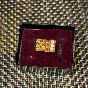 Men’s gold tone ring by seta size 10